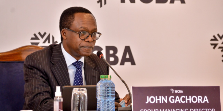 NCBA Group PLC Managing Director John Gachora in a past event. PHOTO/ File