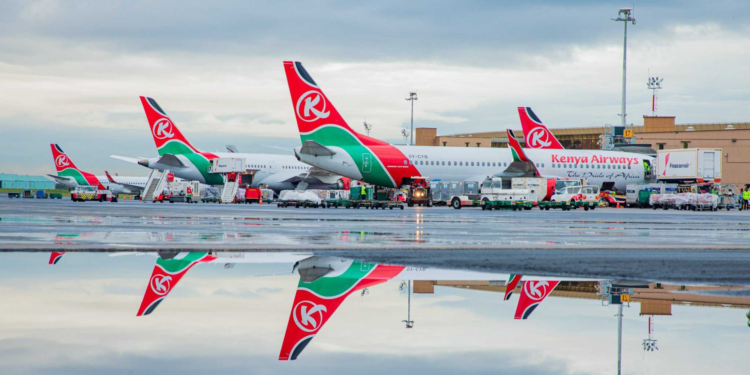 A photo of Kenya Airways Plane. Photo/ Kenya Airways