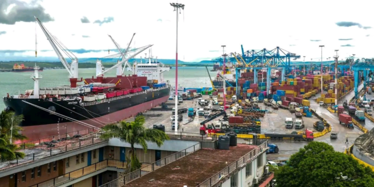 Aerial view of the Port of Mombasa landing dock and storage area. PHOTO/ KPA