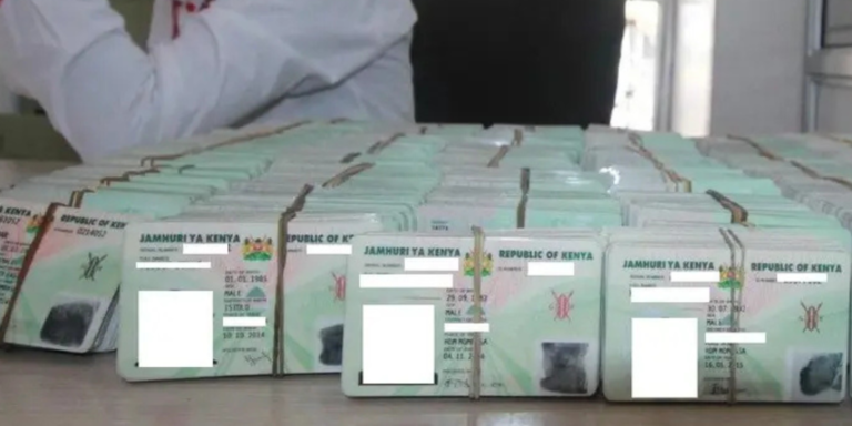 File image of national ID cards at a government office. PHOTO/ File