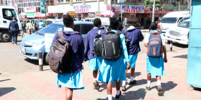 School students returning home from a past half-term break in. Nairobi. PHOTO/ The Standard.