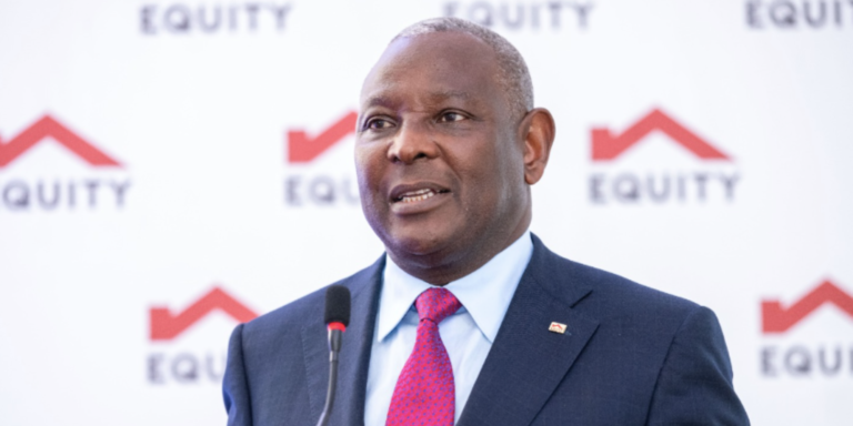 Equity Group Managing Director and CEO James Mwangi during a past Equity Bank event in Kenya. PHOTO/ File