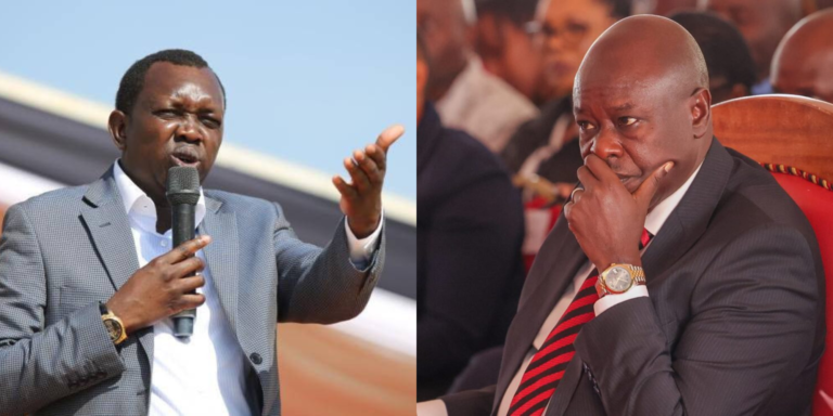 A photo collage of Kapseret MP Oscar Sudi and DCP Party leader Rigathi Gachagua. PHOTO/ File