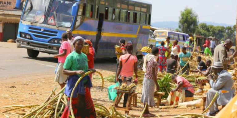 Keumbu Market traders with their farm produce on a normal Market day. PHOTO/ File
