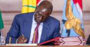 President William Ruto aseenting a bill passed by parliament into law at statehouse Nairobi. PHOTO/ File