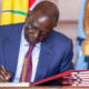 President William Ruto aseenting a bill passed by parliament into law at statehouse Nairobi. PHOTO/ File
