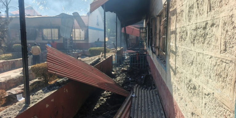 Jomo Kenyatta School dormitory which was allegedly burnt by students. PHOTO/ file