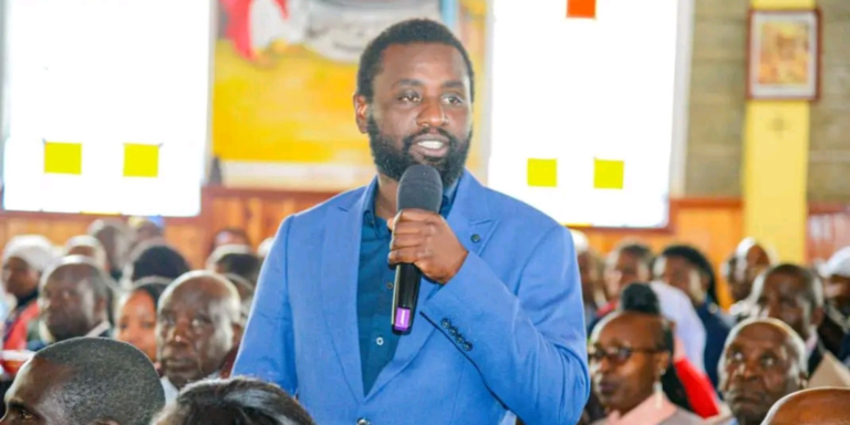 Ol Kalou Constituency by election DCP aspirant Samuel Kamau Ngotho in a past church address. PHOTO/ Ngotho FB
