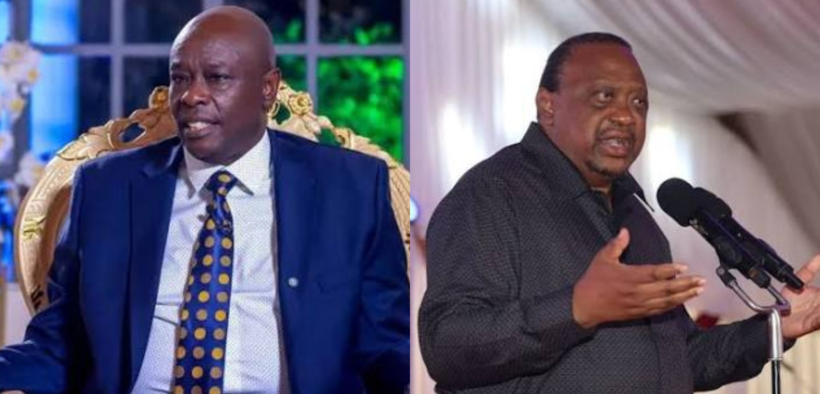 A collage photo of Gachagu and Uhuru . Photo File