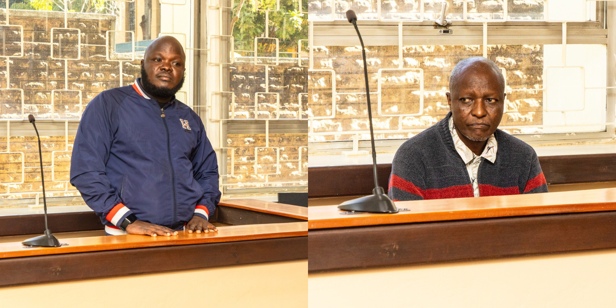 A collage photo of ohn Murira Mwicigi and Kevine Agweyo Okullo , the two suspects charged with forged academic certificates. Photo EACC