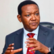 A photo of the cabinet secretary for ministry of lab our Dr , Alfred Mutua at his office addressing the public. Photo/ Alfred Mutua