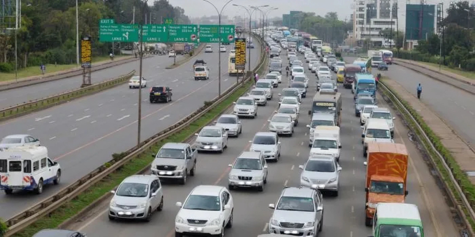 A photo showing Motorists driving along Thika Super highway at Survey Area, November 12, 2019. Photo/ File