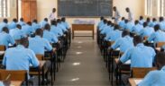 Students in a classroom doing an exam PHOTO/KNEC