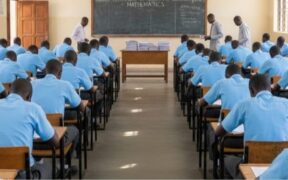 Students in a classroom doing an exam PHOTO/KNEC