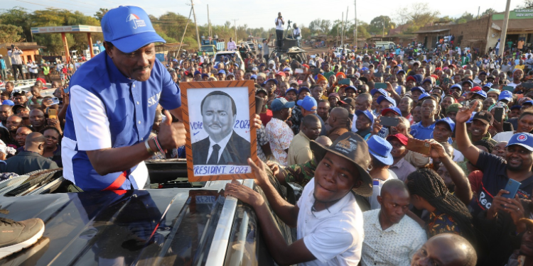A photo of Wiper Party Leader Kalonzo Musyoka during a political rally in Njukini, Taita Taveta County on August 28, 2026. PHOTO/ Kalonzo Musyoka X