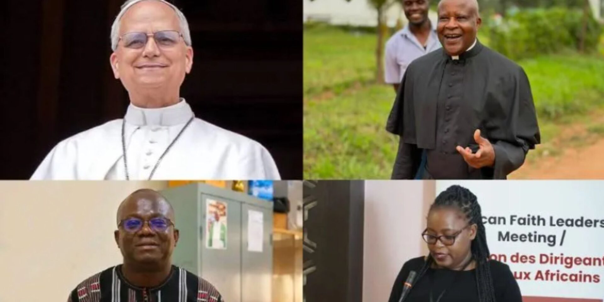 Pope Leo XIV and the three African appointees to the Vatican’s development dicastery. PHOTO/ ACI Africa.