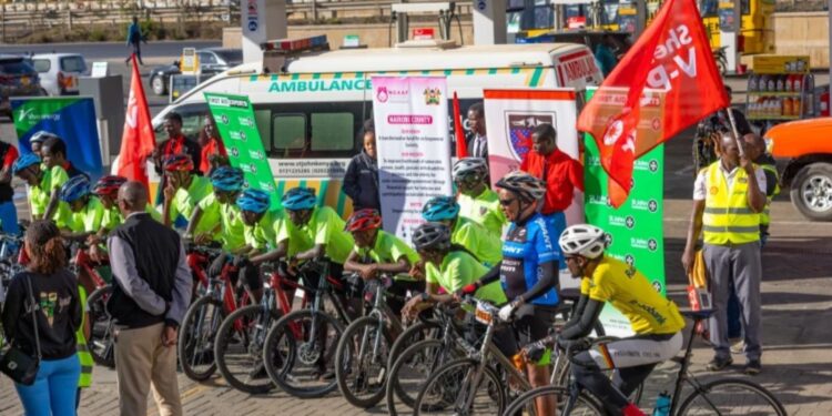 Starehe boys who are cycling to MombasaPHOTO/Vivo