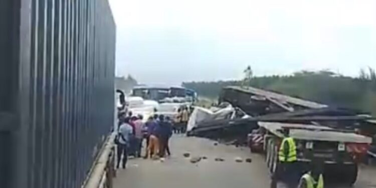  Accident reported at Salgaa Simba Cement. PHOTO/ SCREENGRABM