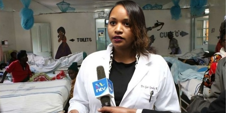 A past photo of Doctor Goody Gor in the hospital during the Doctors' strike. PHOTO/ NTV