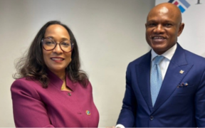 Pamela Coke-Hamilton, Executive Director of the International Trade Centre (ITC), and Seyi Kumapayi, Executive Director of African Subsidiaries at Access Bank Plc PHOTO/File