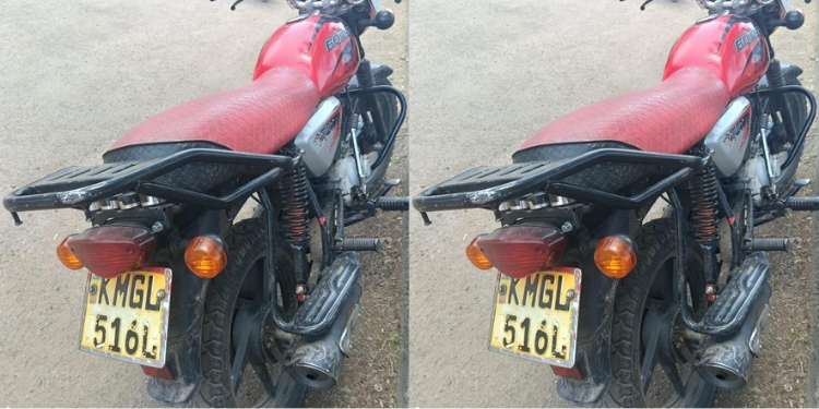 The motorbike found by DCI believed to have carried the gunman PHOTO/DCI