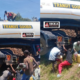 Drama as Kenyans Risk Their Lives to Fetch Fuel From Overturned Tanker