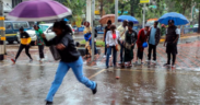 A photo of people in the rain in Nairobi PHOTO/NMG