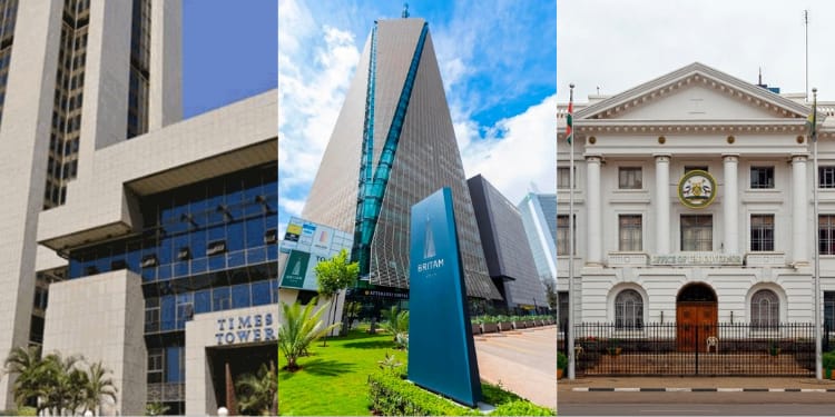 A collage of Times Tower, Britam Tower and City HallPHOTO/File