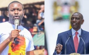 A collage of president Ruto and Senator Sifuna PHOTO/X