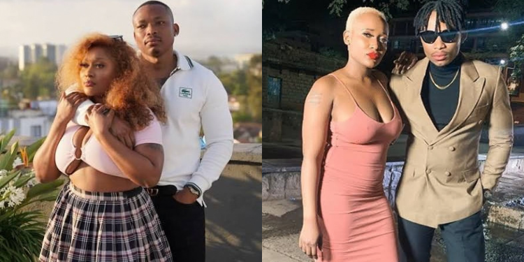 A collage photo showing Musician Otile brown and Jovial before their fallout. Photo/ Jovial
