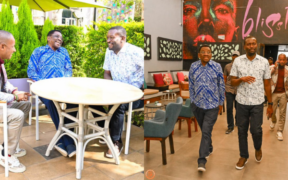 A photo showing Edwin Sifuna , Babu Owino and James Orengo in a lunch date on September 4 , 2026 in Nairobi. Photo James Orengo X