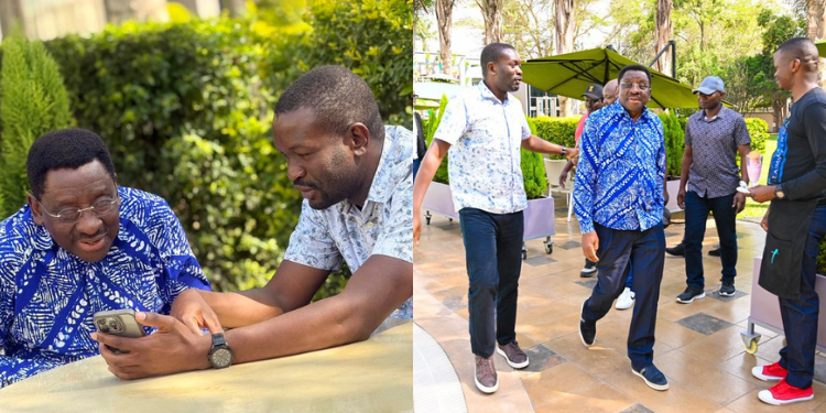A photo showing Edwin Sifuna and James Orengo in a lunch date on September 4 , 2026 in Nairobi. Photo /James Orengo X