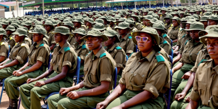 A photo showing police recruits at Kiganjo. Photo/ File