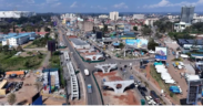 An aerial view of the flyover being built near Junction Mall along Ngong Road. Photo / KeNHA