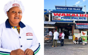 Collage Photo showing Monica Chege, Wakalucy founder and her business . Photo File
