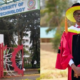 Collage photo showing Didmus Barasa graduating with his PhD from Murang'a university and gate of JKUAT . Photo/ File