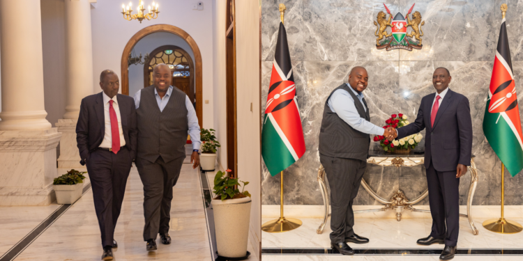 Collage photo showing President William Ruto and Wicknell Chivayo, Zimbabwean businessman after their business meeting on September 8, 2026 . Photo /Wicknell Chivayo /X 