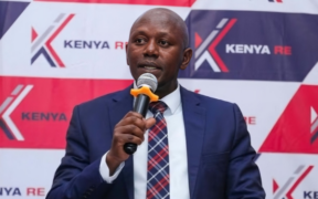Kenya Reinsurance Corporation Limited (Kenya Re) Group Managing Director Dr. Hillary Wachinga speaks during the release of the company's half-year financial results in Nairobi on August 22, 2026. PHOTO/Kenya Re