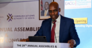 A photo of Communications Authority of Kenya (CA) Director General David Mugonyi speaking during the opening session of the 29th East Africa Communications Organisation (EACO) Annual Assemblies and Extra-Ordinary Congress at the Safari Park Hotel in Nairobi on June 24, 2024. PHOTO/ CA