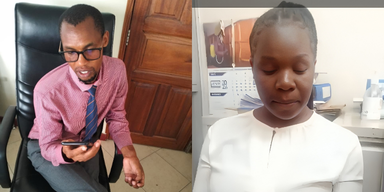 A photo collage of Benard Ngeno and Linet Okungu, the two Judiciary staff members arrested by EACC in Nakuru and Eldoret respectively for demanding bribe. PHOTO/ EACC 
