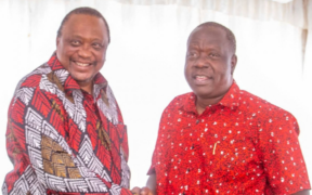 Former President Uhuru Kenyatta former Cabinet Secretary Fred Matiang’i during the Jubilee Party delegates meeting held at Thika Greens in Murang’a county, November 7, 2025. PHOTO/ Jubilee party Facebook