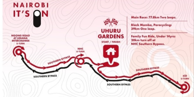 Photo of the route to be used for Jubilee Live Free Race. PHOTO/ Nation
