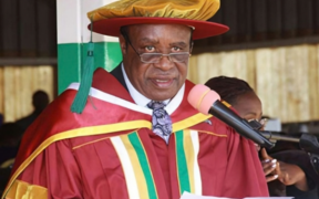 Photo of Prof Laban Ayiro as he presides over an event at Moi University where he was the vice chancellor on acting basis. He is now heading Daystar University. PHOTO/NMG, Ouma wanzala