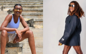 A collage photo of Kenyan model Abigael Wakasa Njasi popularly known as Ms Njasi. PHOTO/ Ms Njasi Instagram