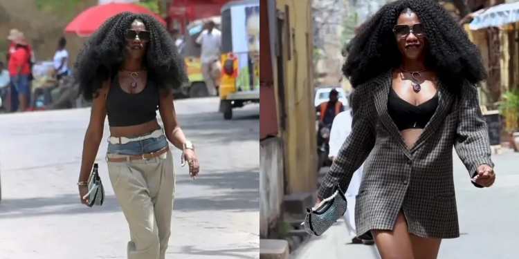 A collage photo ofKenyan model Abigael Wakasa Njasi popularly known as Ms Njasi. PHOTO/ Ms Njasi Instagram