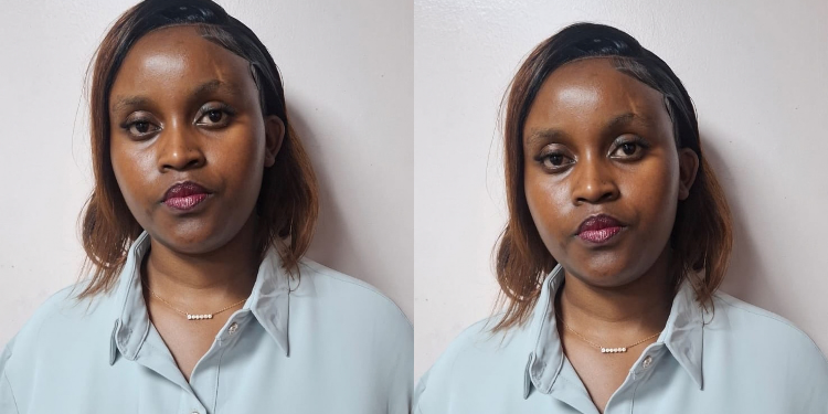 A photo collage of Jane Waithera Wateri arrested at JKIA with cocaine worth Ksh 13.5 Million. PHOTO/ DCI X