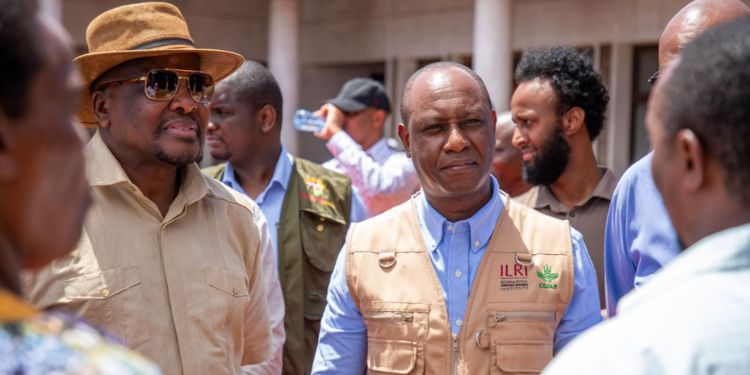Cs Agriculture Mutahi Kagwe and Livestock Ps Jonathan Mueke. PHOTO/ X