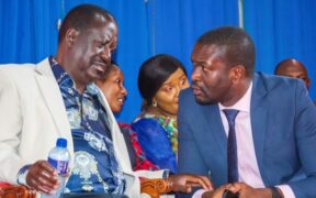 Photo of Late Raila Odinga and Edwin Sifuna. PHOTO/ NEWSFLASH.