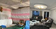 A photo college showing the interior of the home Morara Kebaso says he built and furnished for his wife Mercy’s parents. PHOTO/X