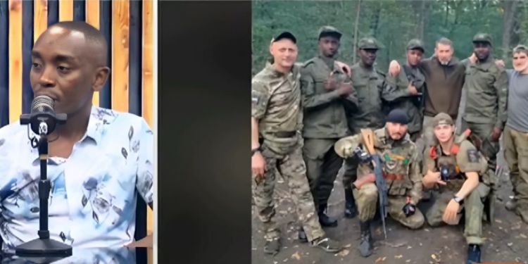 Former KDF pilot Samuel Kariuki pictured with fellow soldiers during his time in military service.PHOTO / SCREENGRAB.